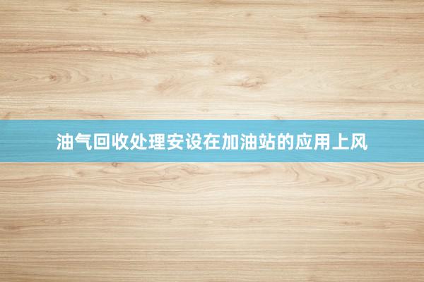 油气回收处理安设在加油站的应用上风